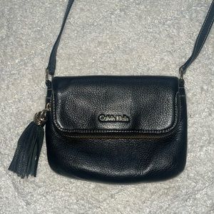 Real Leather Calvin Klein Cross Body Purse